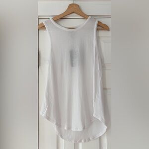 Chaser White Knitted Cotton Tank Top Size Medium NWT‎